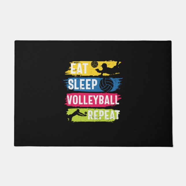 Volleyball Player | Eat Sleep Volleyball Repeat Deurmat (Voorkant)