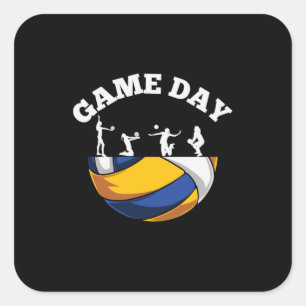 Volleyball Player Game Day Volleyball Vierkante Sticker
