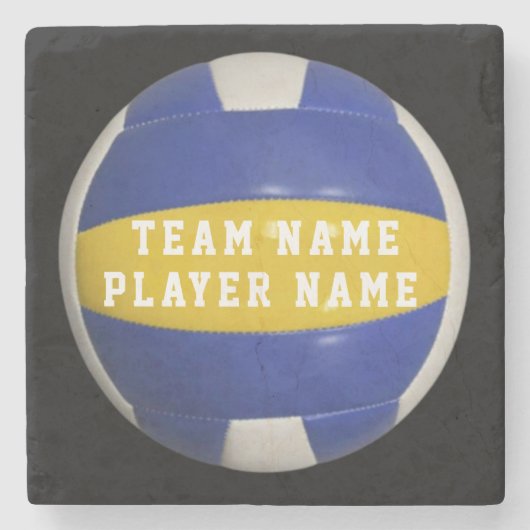 VOLLEYBALL PLAYER GEPERSONALISEERD STENEN ONDERZETTER (Voorkant)