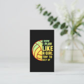 Volleyball Player Girl Vrouw Addicted Athlete Visitekaartje (Staand voorkant)