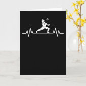 Volleyball Player Heartbeat Beach Funny Sport Gift Kaart (Gele Bloem)
