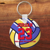 Volleyball Player Number School Sports Team Sleutelhanger (Voorkant)