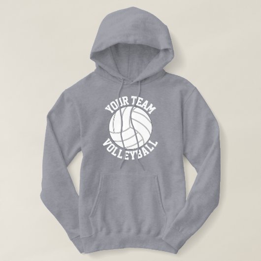 Volleyball Player of Coach Custom Team Name Sports Hoodie (Design voorkant)