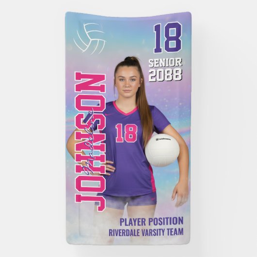 Volleyball Player Portrait Photo Senior Night Spandoek (Verticaal)