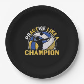Volleyball Player | Practice Like A Champion Papieren Bordje (Voorkant)