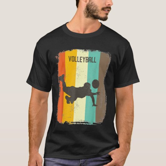 Volleyball Player Retro 70s  T-shirt (Voorkant)