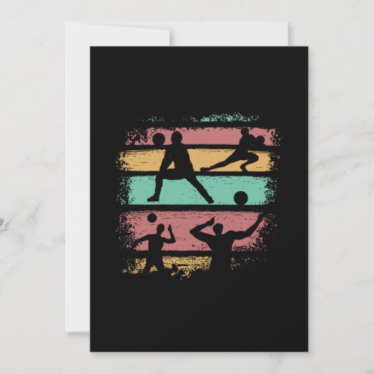 Volleyball Player Retro  Kaart (Voorkant)