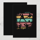 Volleyball Player Retro  Kaart (Voorkant / Achterkant)