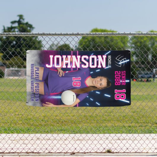 Volleyball Player Senior Night Customized Photo Spandoek (Insitu)