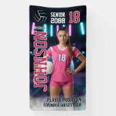 Volleyball Player Senior Night Photo Futuristic Spandoek (Verticaal)
