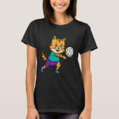 Volleyball Player Spike Net Cat Whisperer T-shirt (Voorkant)