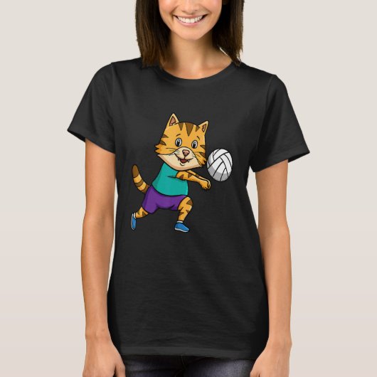 Volleyball Player Spike Net Cat Whisperer T-shirt (Voorkant)