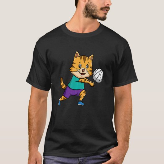 Volleyball Player Spike Net Cat Whisperer T-shirt (Voorkant)