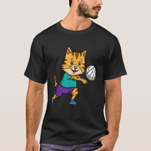 Volleyball Player Spike Net Cat Whisperer T-shirt (Voorkant)