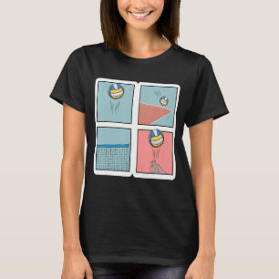 Volleyball Player Spike Net Retro Sport T-shirt