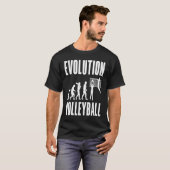 Volleyball Player Sport Retro Evolution Volleyball T-shirt (Voorkant volledig)