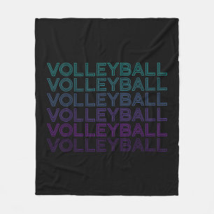 Volleyball Player Team Coach Trainer Retro Fleece Deken
