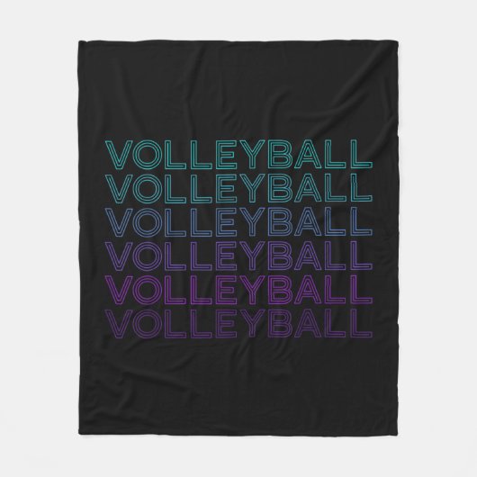 Volleyball Player Team Coach Trainer Retro Fleece Deken (Voorkant)