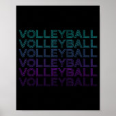 Volleyball Player Team Coach Trainer Retro Poster (Voorkant)