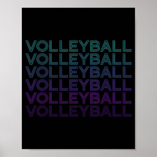 Volleyball Player Team Coach Trainer Retro Poster (Voorkant)