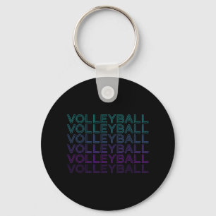 Volleyball Player Team Coach Trainer Retro Sleutelhanger
