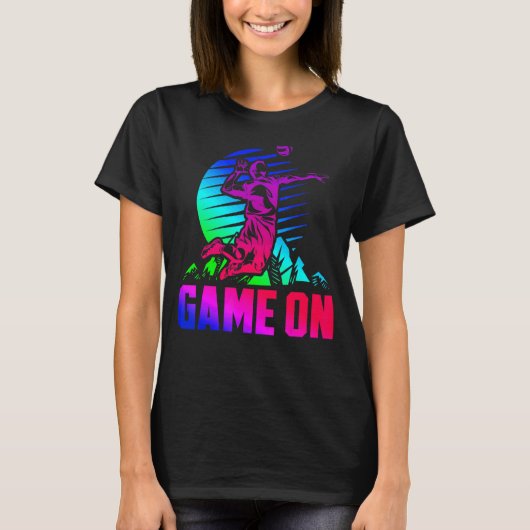 Volleyball Player Team Retro 80s game van 90s T-shirt (Voorkant)