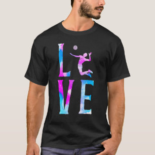 Volleyball Player Team Waterverf Love T-shirt