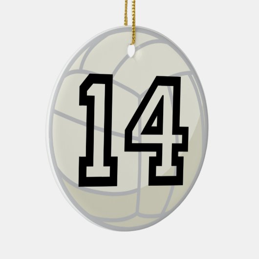 Volleyball Player Uniform Number 14 Ornament (Rechts)