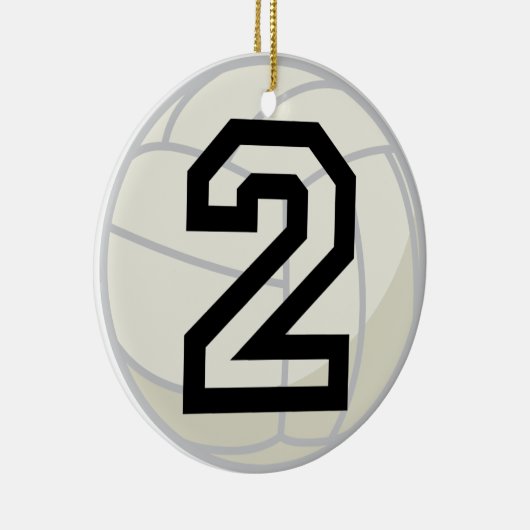 Volleyball Player Uniform Number 2 Ornament (Rechts)