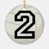 Volleyball Player Uniform Number 2 Ornament (Voorkant)