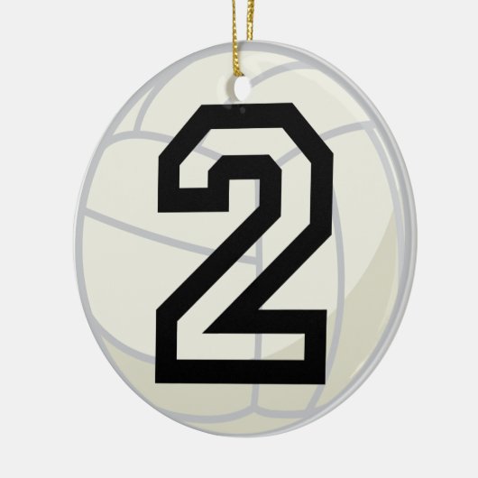 Volleyball Player Uniform Number 2 Ornament (Links)