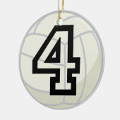 Volleyball Player Uniform Number 4 Ornament (Links)