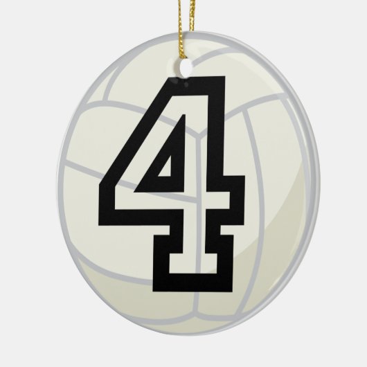 Volleyball Player Uniform Number 4 Ornament (Links)