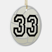 Volleyball Player Uniform nummer 33 Gift Keramisch Ornament (Rechts)