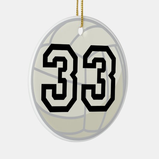 Volleyball Player Uniform nummer 33 Gift Keramisch Ornament (Rechts)