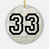 Volleyball Player Uniform nummer 33 Gift Keramisch Ornament (Voorkant)