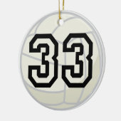 Volleyball Player Uniform nummer 33 Gift Keramisch Ornament (Links)
