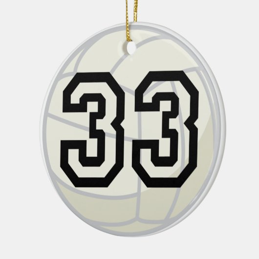 Volleyball Player Uniform nummer 33 Gift Keramisch Ornament (Links)