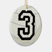 Volleyball Player Uniform nummer 3 Ornament (Rechts)