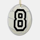 Volleyball Player Uniform nummer 8 Keramisch Ornament (Rechts)