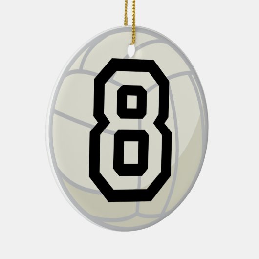 Volleyball Player Uniform nummer 8 Keramisch Ornament (Rechts)