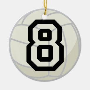 Volleyball Player Uniform nummer 8 Keramisch Ornament