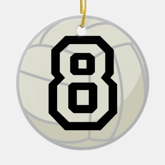 Volleyball Player Uniform nummer 8 Keramisch Ornament (Voorkant)