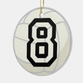 Volleyball Player Uniform nummer 8 Keramisch Ornament (Links)