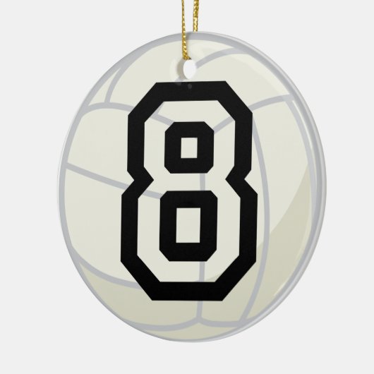 Volleyball Player Uniform nummer 8 Keramisch Ornament (Links)