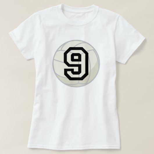 Volleyball Player Uniform nummer 9 Cadeau T-shirt (Design voorkant)
