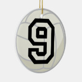 Volleyball Player Uniform nummer 9 Ornament (Rechts)
