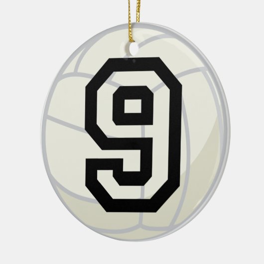 Volleyball Player Uniform nummer 9 Ornament (Links)