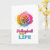 Volleyball Player Volleyball Beach Team Gift Idee Kaart (Gele Bloem)