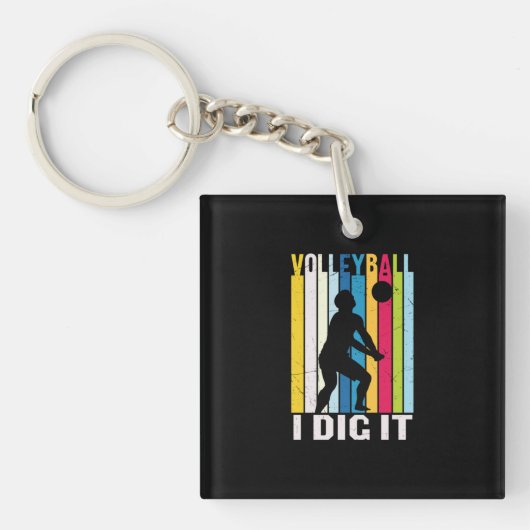 Volleyball Player | Volleyball I Dig It Sleutelhanger (Voorkant)